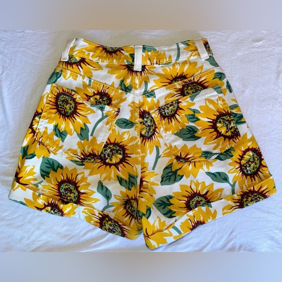 American Apparel High Waisted beautiful Sunflower shorts in size 24/25 - Picture 2 of 4